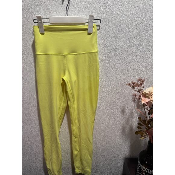Lululemon Align High-Rise Pant 25‎ Bright Lemon yellow size 4 - Picture 1 of 4